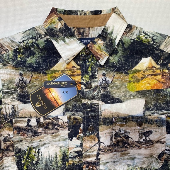 NEW Size S Mens Cremieux Long Sleeve Button Down Shirt Cotton Gamekeeper Fishing - Picture 6 of 9